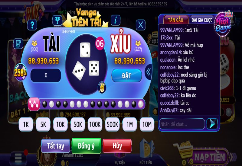 Hướng dẫn luật chơi và cách chơi game Tài xỉu Rikvip