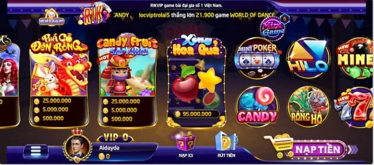 Hướng dẫn cách chơi quay slot Xèng hoa quả Rikvip