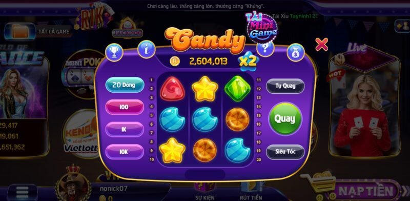 Bỏ túi bí kíp săn hũ mini Candy hiệu quả tại cổng game Rikvip