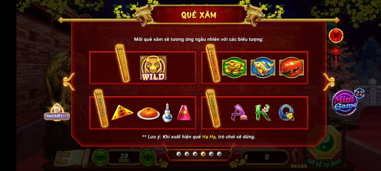 Cơ hội rinh tiền đầy túi với Slot xin xăm tại cổng game Rikvip