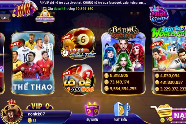 Lộ diện sảnh Lô đề siêu tốc thưởng cao tại cổng game Rikvip