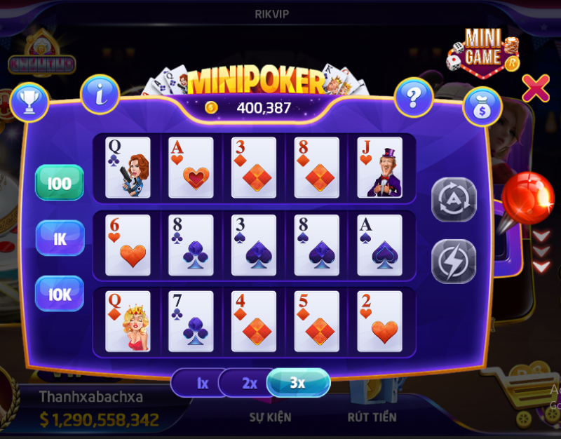 Rikvip mách anh em tân thủ bí kíp chơi Mini Poker hiệu quả