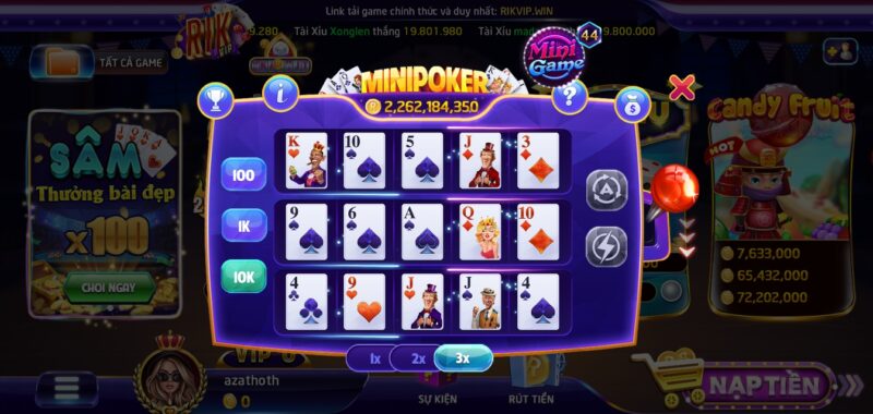 Rikvip mách anh em tân thủ bí kíp chơi Mini Poker hiệu quả